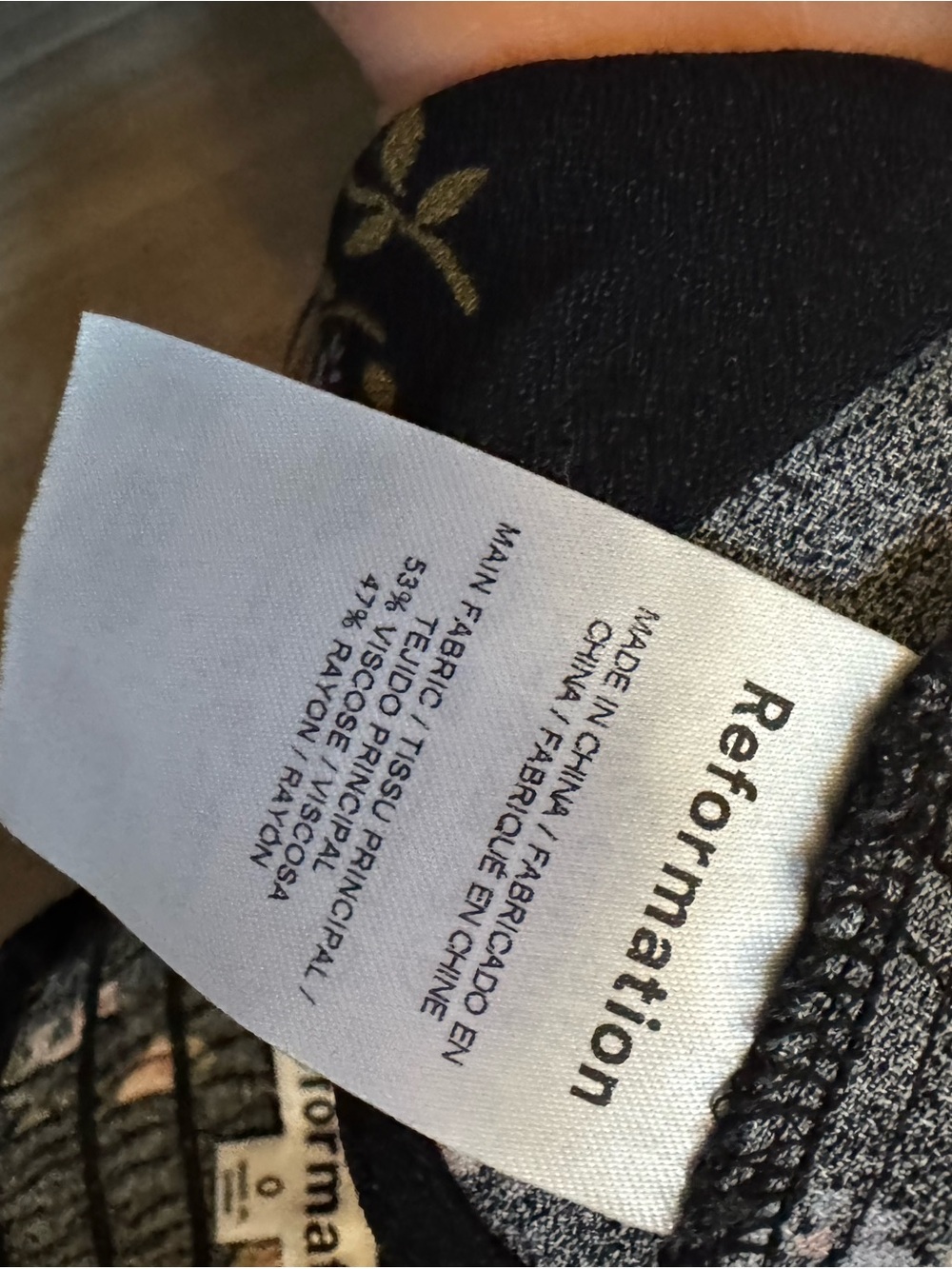 Reformation Black Floral Halter Tie Crop Top - Picture 4 of 7